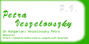 petra veszelovszky business card